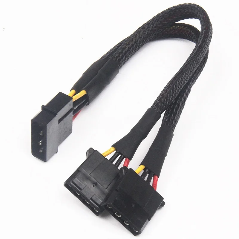 

Molex 1 to 2 Cable Splitter IDE Hard Drive Optical Drive Cord 20CM 2 Way Big 4 Pin Power Wire Male to Female Plug Adapter