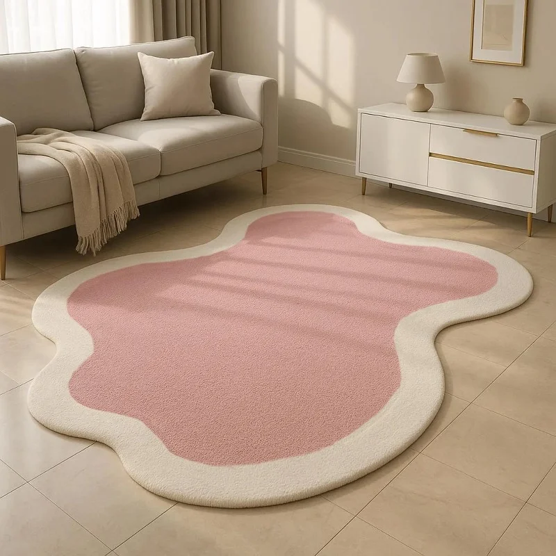 Irregular Shapes Bedroom Decor Plush Carpet Nordic Style Carpets for Living Room Fluffy Soft Lounge Floor Mat Thick Washable Rug