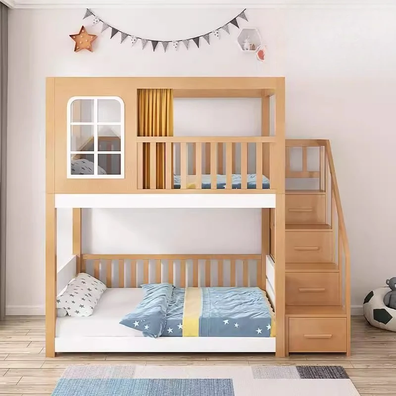 Multifunktionales Bett für Erwachsene aus Buche