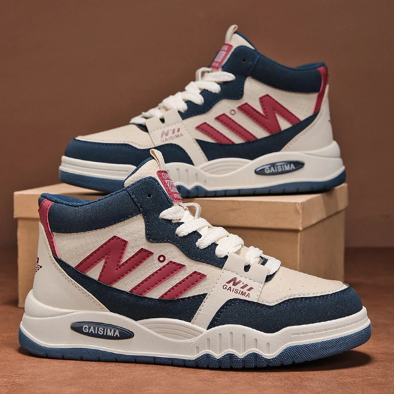 

Высокие кроссовки, осенне-зимняя коллекция 2024, утолщенная, универсальная повседневная рабочая обувь, стильная минималистичная мужская обувь с лифтом