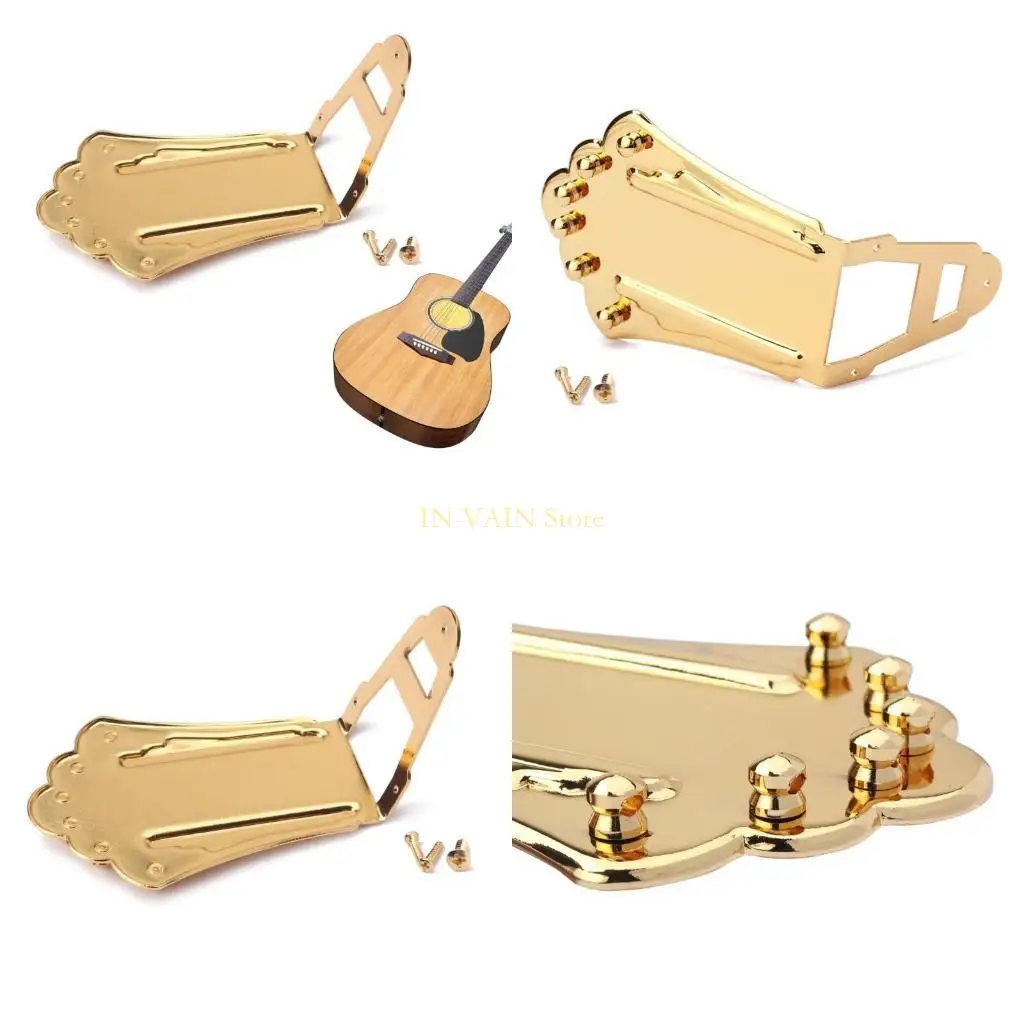 M5TC Guitar Metal Trapeze Tailpiece com parafusos montagem para guitarras elétricas Archtop