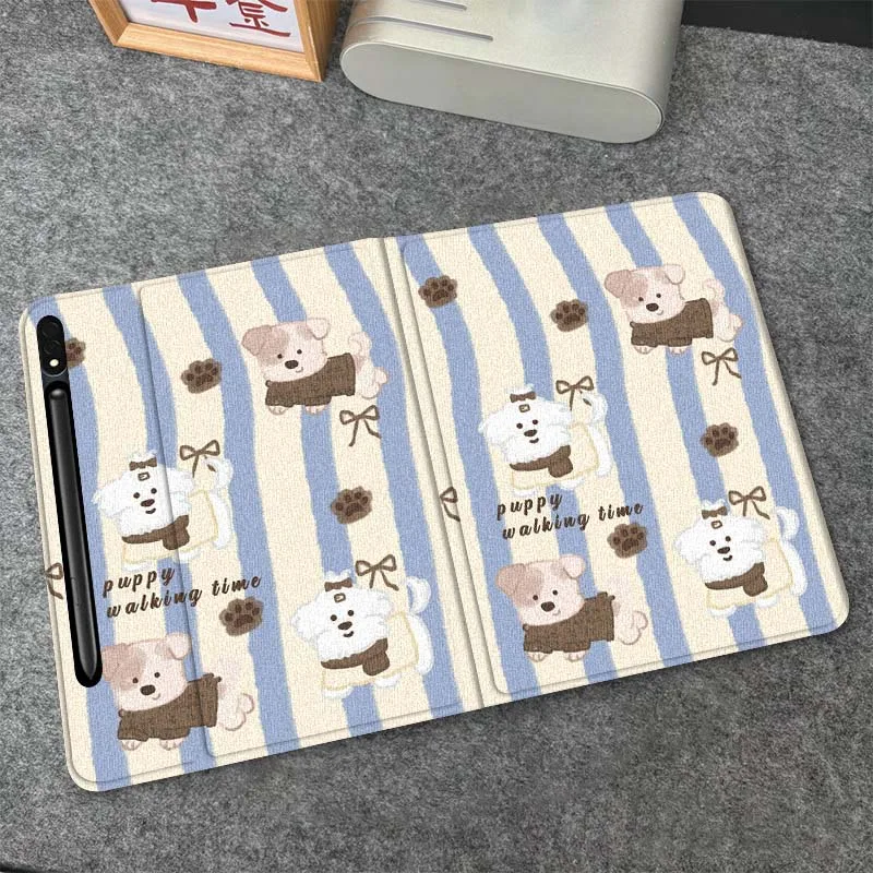 

Cartoon Dog Blue Banner Cartoon For Samsung Galaxy Tab S6 S8 S9 S10 Lite FE 10.4 11 Inch 2022 2024 Tablet Case