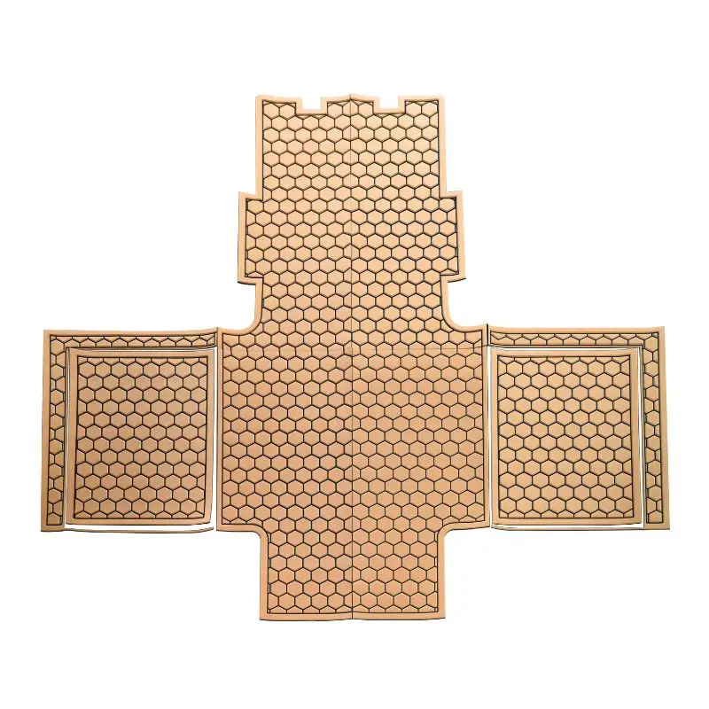 STLF Customized EVA Foam Marine Boat Decking UV Resistant Anti-Slip Faux Teak Floor Mat for Yacht Jet Ski Kayak Trailer