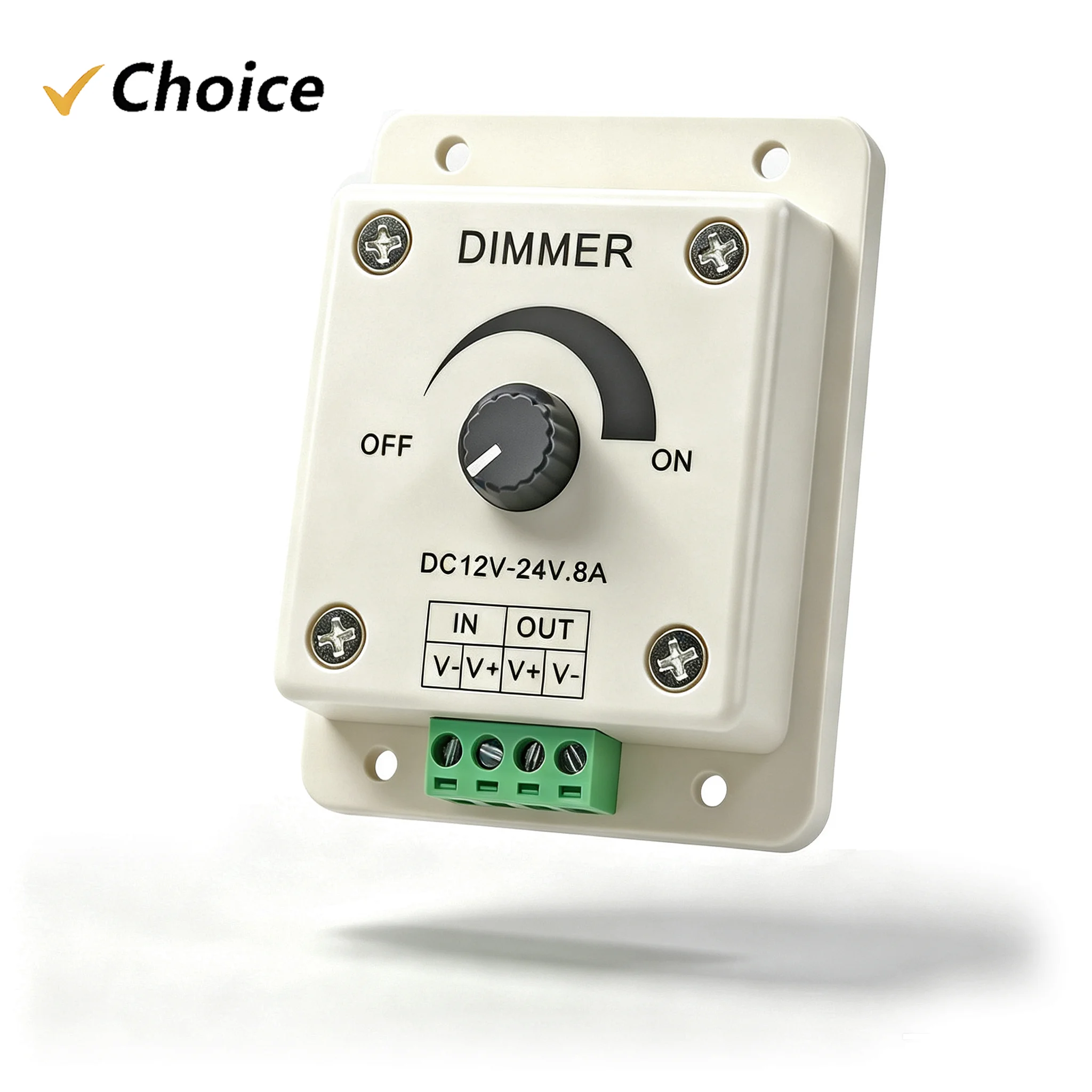 LED Dimmer 8A Single Color Knob Dimmer 12V 24V LED Rotary Wall LED Dimmer Switch Popular in Led Controller Dimmers
