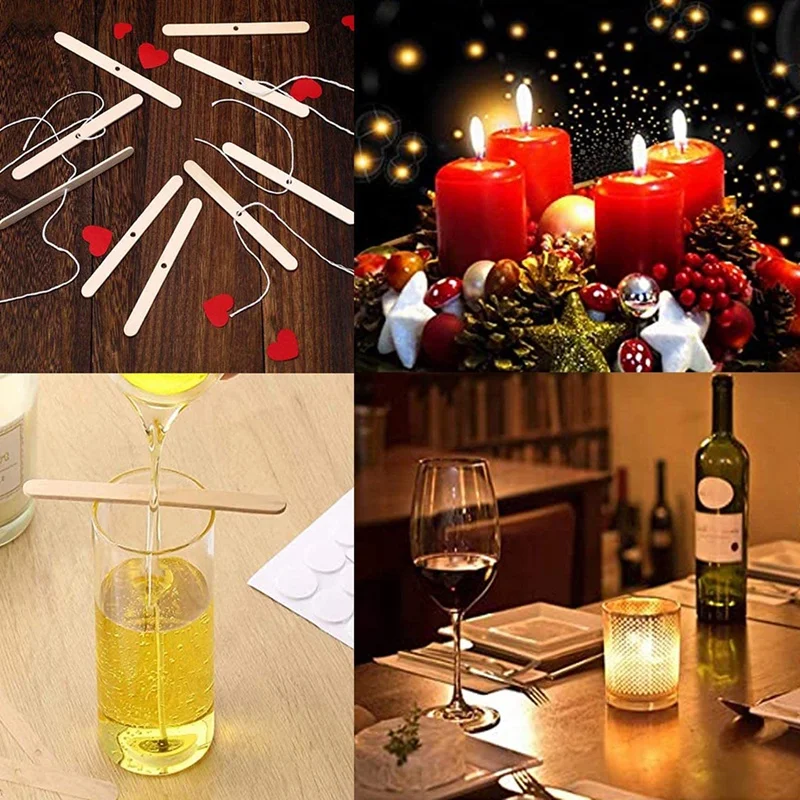 DIY Scented Candle Making Kit Supplies,Gift Kit Candle Making Supplies,Candle Making Pot,Candle Wick,Candle Wick Sticker