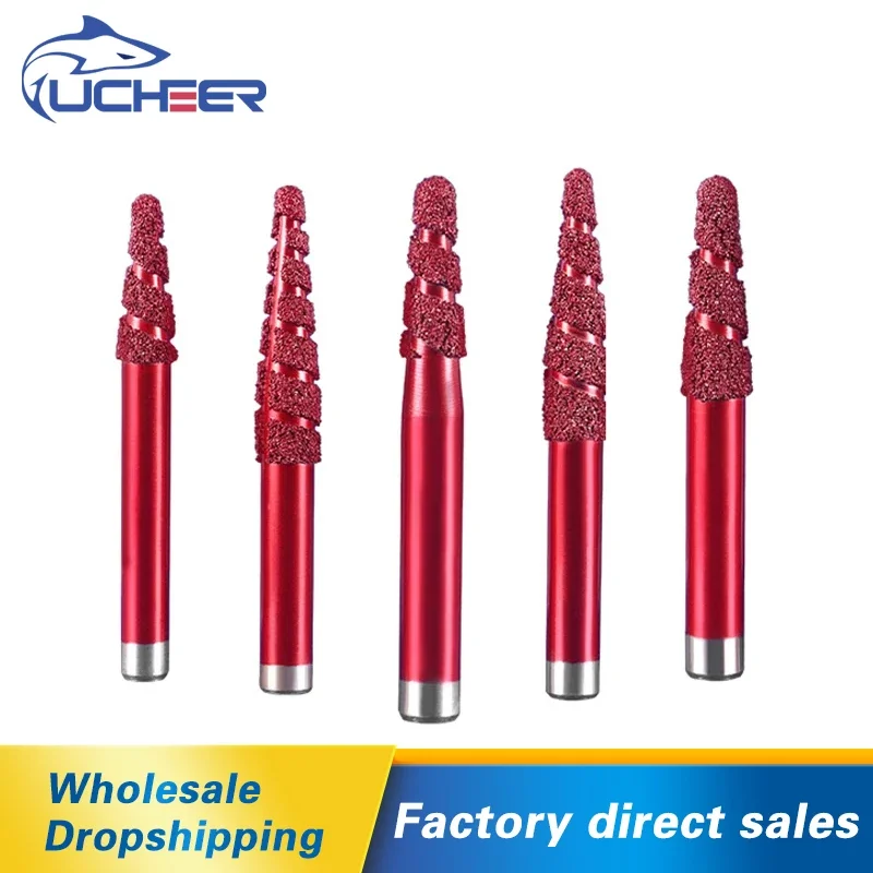 

UCHEER Granite Marble Carving Stone Diamond Cut Engraving Drill Bits Tool Blades Carving Knife CNC Machine Milling Cutter