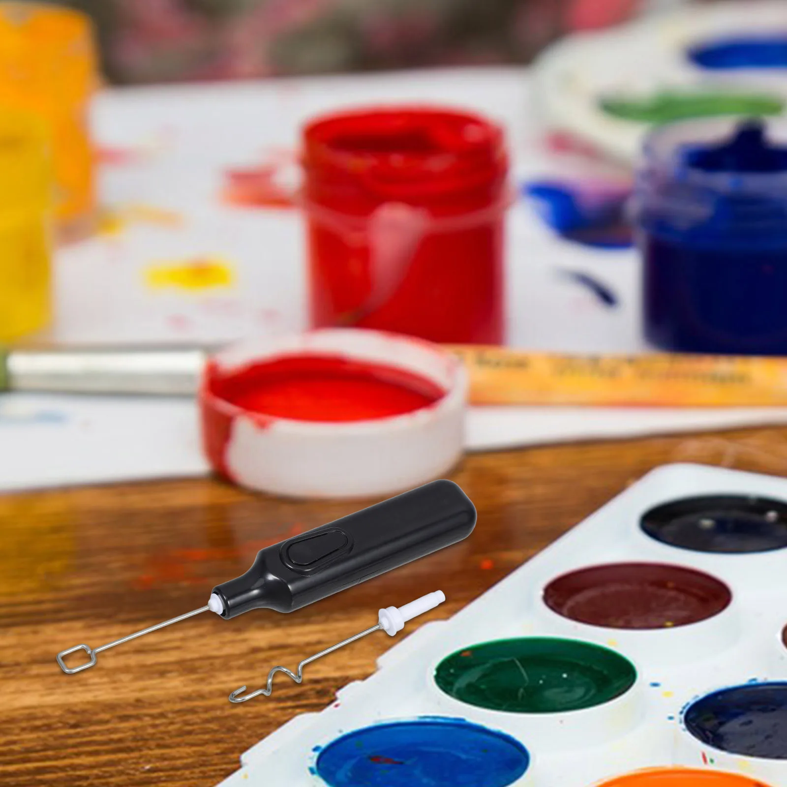 1Set Electric Color Mixer Pigment Stirrer for Gouache Paint Powder Easy Replace Mixing Electric Pigment Agitator