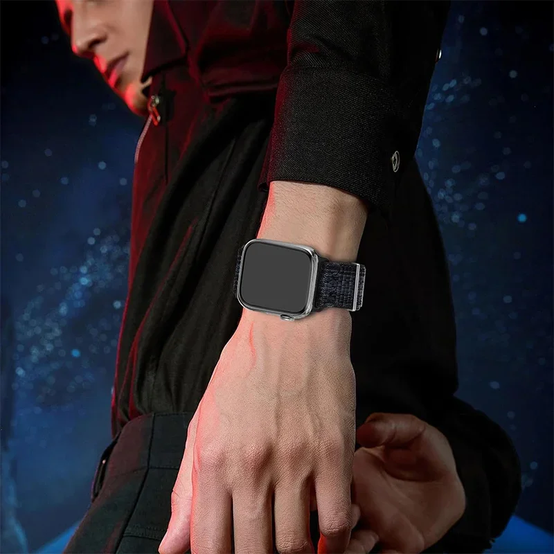 Bracelet en nylon pour Apple Watch Series 10, 9, 8/7, 40mm, 41mm, 44mm, 45mm, 49mm, Ultra, 2 Loop Strap, iWatch Series 6, 5, 4, SE, 42mm, 46mm Band