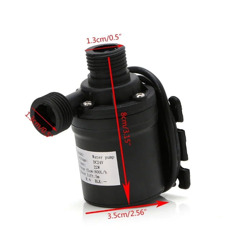 

800L/H 5M DC 24V Home Portable Brushless Motor Submersible Water Pump for Cooling System Fountains Heater