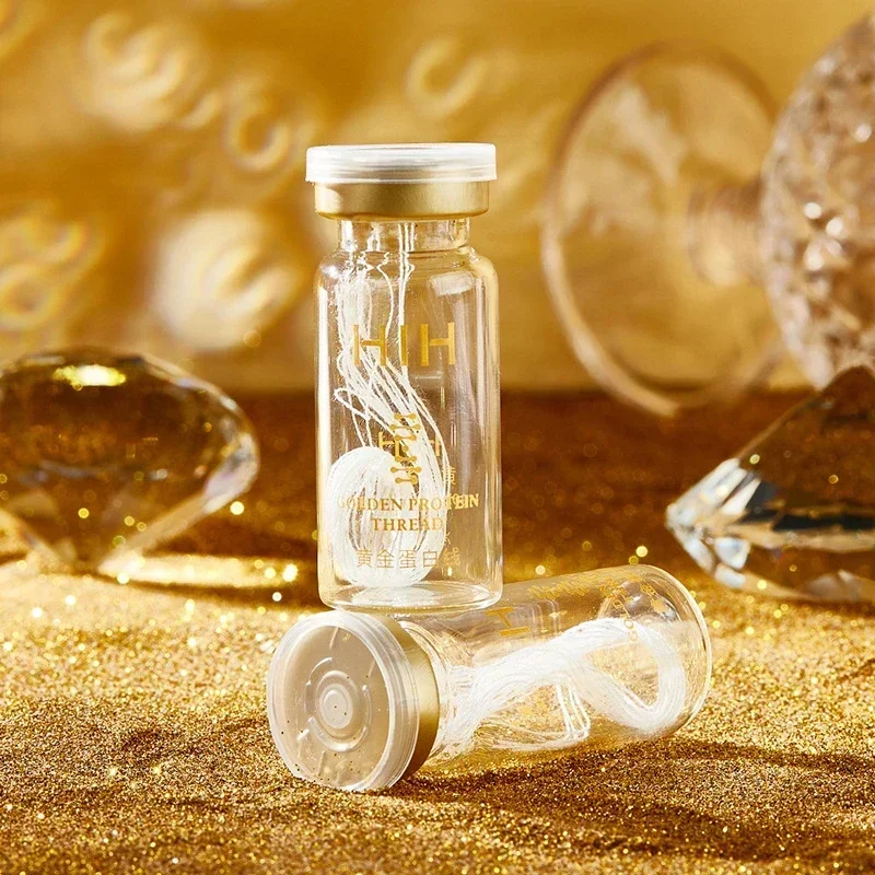 

Soluble Face Lifting Threads Collagen Facial Essence Protein Peptide Gold Silk Wire Face Serum for Anti-Aging Firming Skin