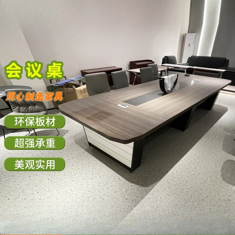 Office furniture Large conference table Long table, simple modern desk Round corner Rectangle