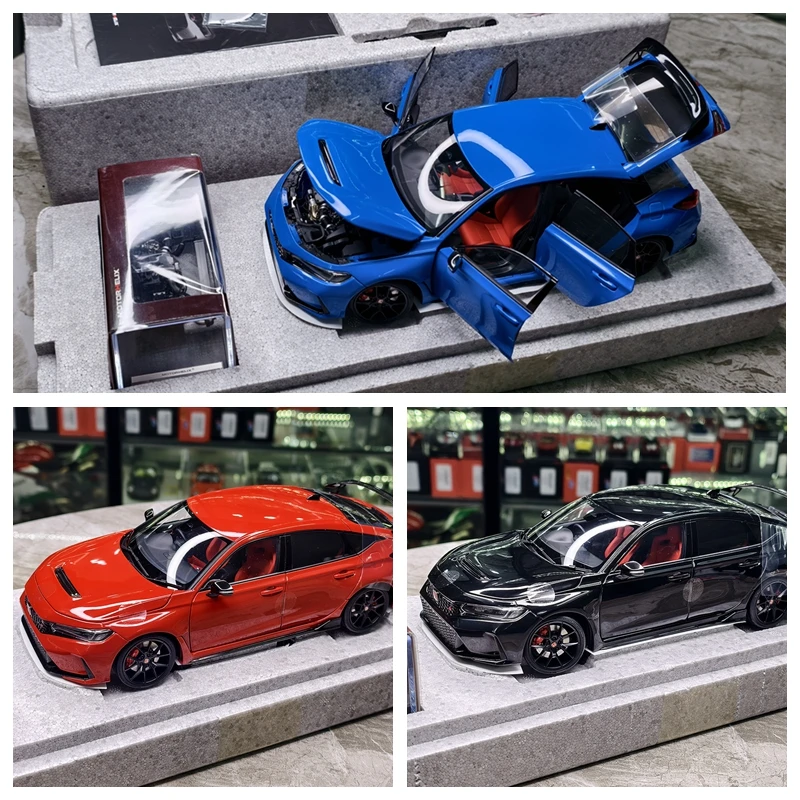 MH 1:18 Civic Type R FL5 JDM Simulatie Limited Edition Alle Open Legering Metaal Statische Auto Model Speelgoed Gift