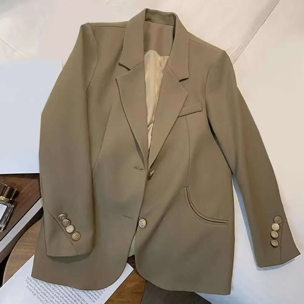 Veste d'affaires en polyester pour femme, manteau de café de printemps, collection de bureau élégante, trempée pour les fêtes de travail