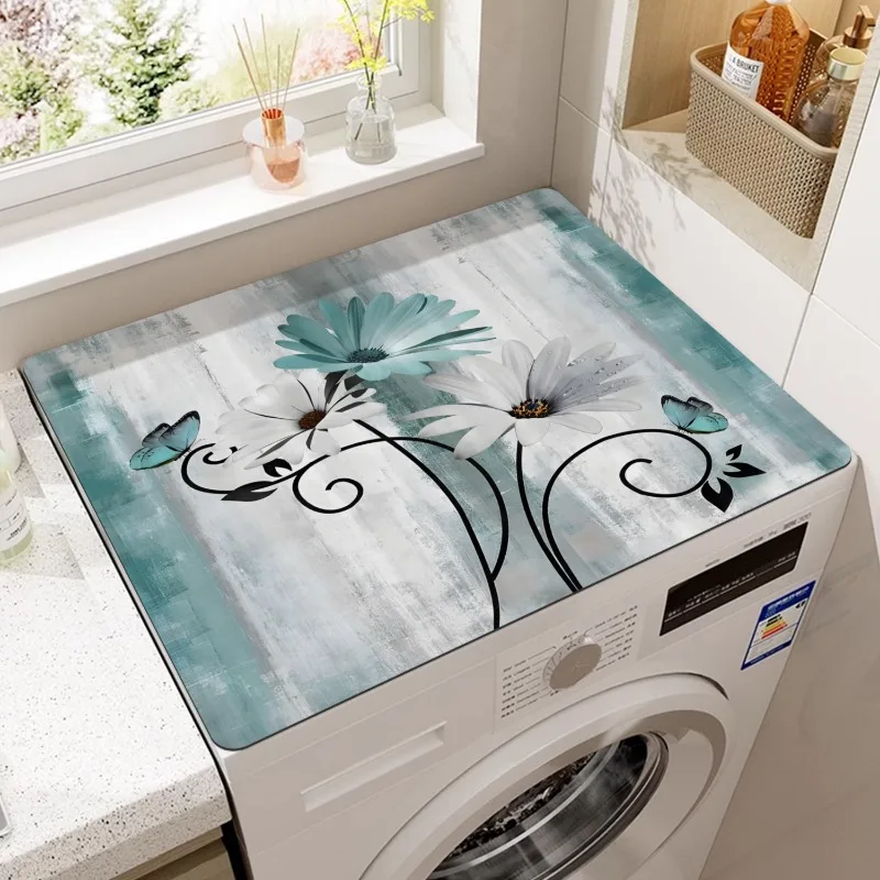Fresh Flower Super Absorbent Tableware Dish Drying Mat Kitchen Bottle Anti-slip Rug Luxury Kettle Dinnerware Counter Bar Tool