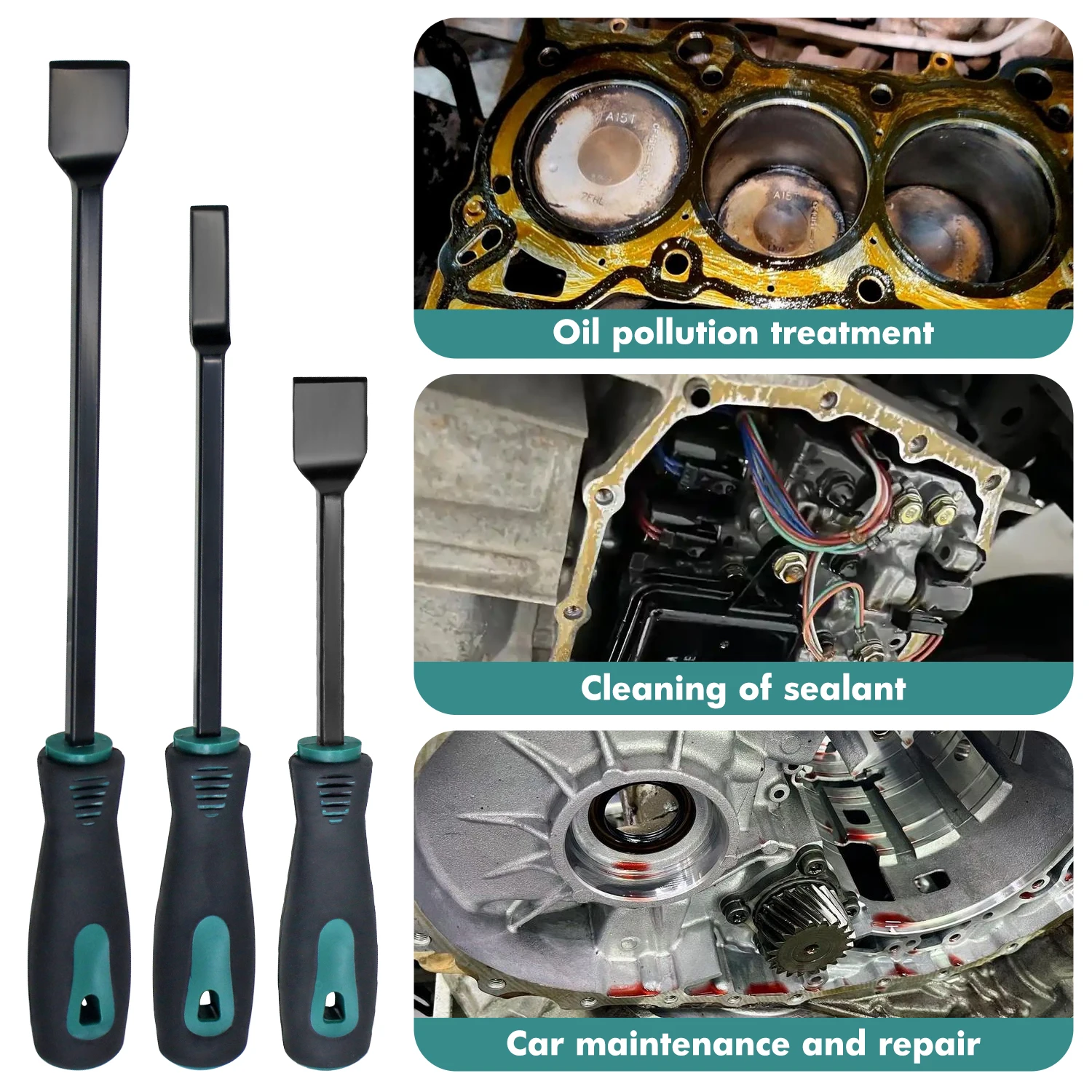 3 قطعة/المجموعة دراجة نارية طوقا مكشطة الصدأ ، موتور تنظيف محرك السيارة اسطوانة النفط الأوساخ اسطوانة تسرب تنظيف الإمدادات