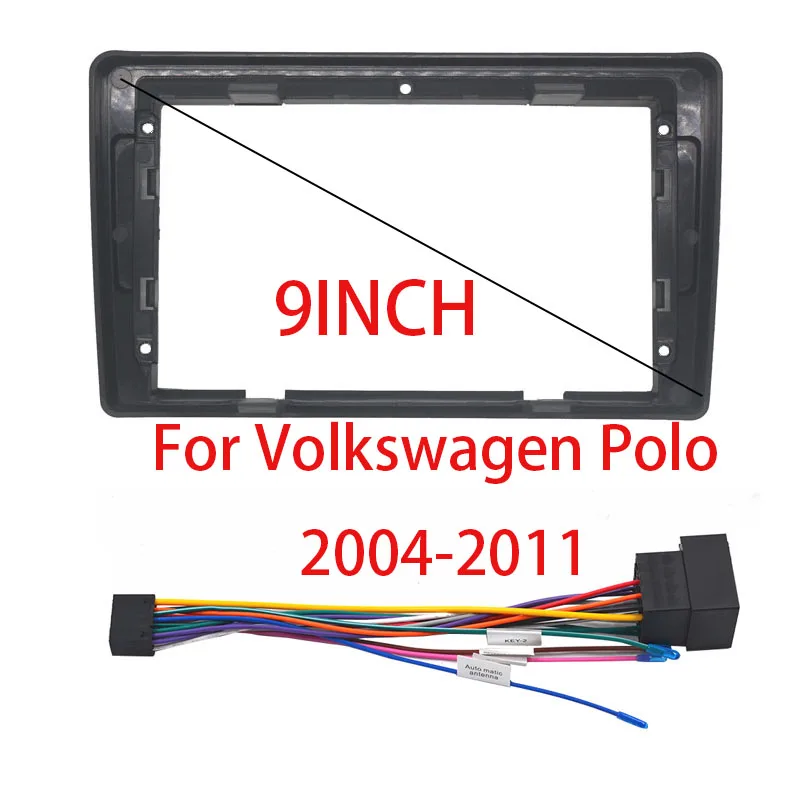 Car 2Din Audio Face Plate Fascia Frame For Volkswagen polo 9