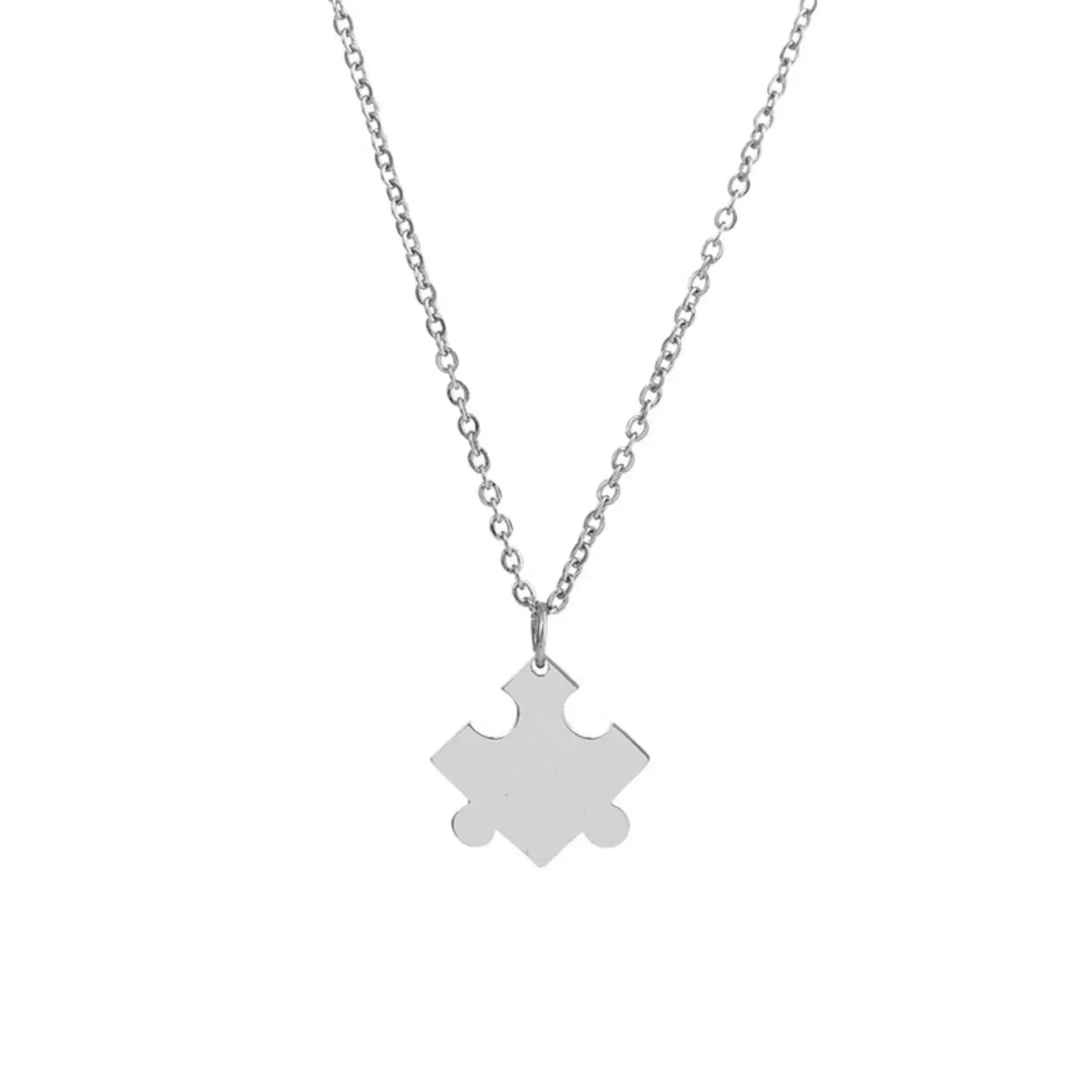 Edelstahl-Herz-Puzzle-Partnerkette, Herz-Puzzle-Anhänger-Halskette, Valentinstag-Schmuckgeschenk – Detail 3