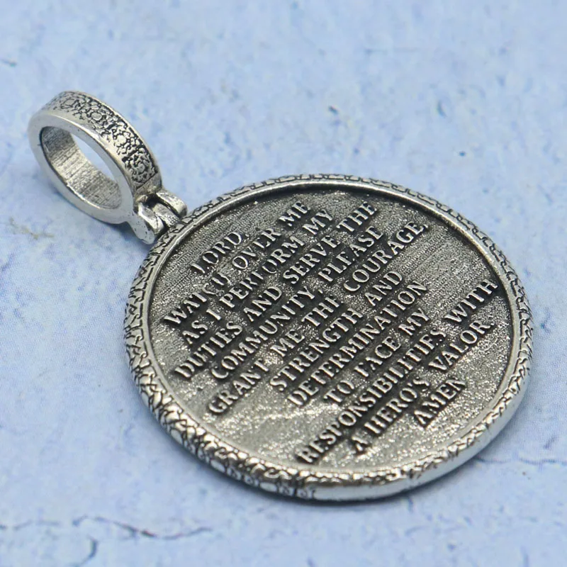 اشتري 3 واحصل على 1 مجانًا، يوصي بشدة 5.1 جرام من الفولاذ المقاوم للصدأ، قلادة رئيس الملائكة مايكل إنفاذ القانون للنساء SheCrown #5