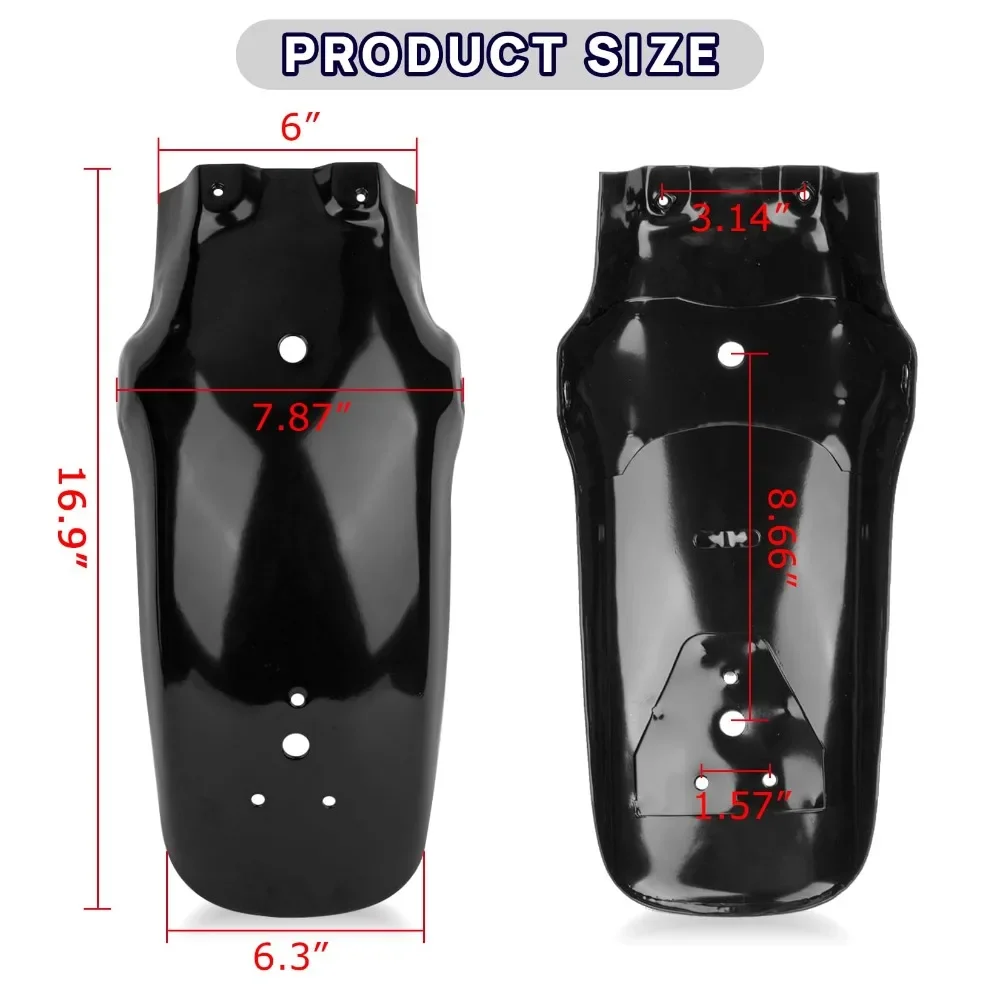 Motorcycle Accessory Rear Fender Guard Wheel Cover Universal for harley Chopper Cruisers Virago V-Star, Roadliner, Shadow Spirit