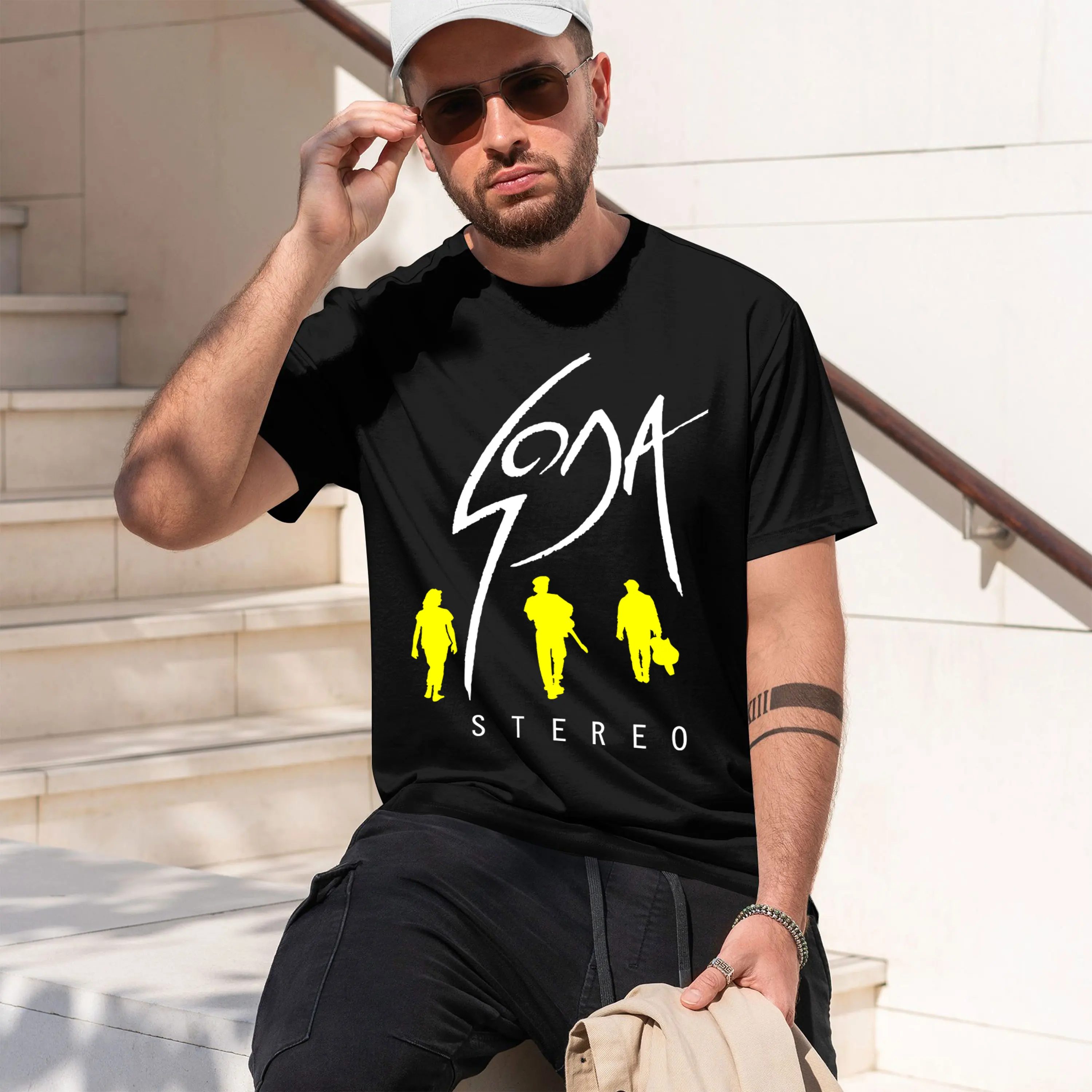 Soda Stereo 2026 New Model Men’s Short-sleeve crewneck T-Shirt Classic Casual Multiple Colors and Sizes for Daily Wear All-Day C