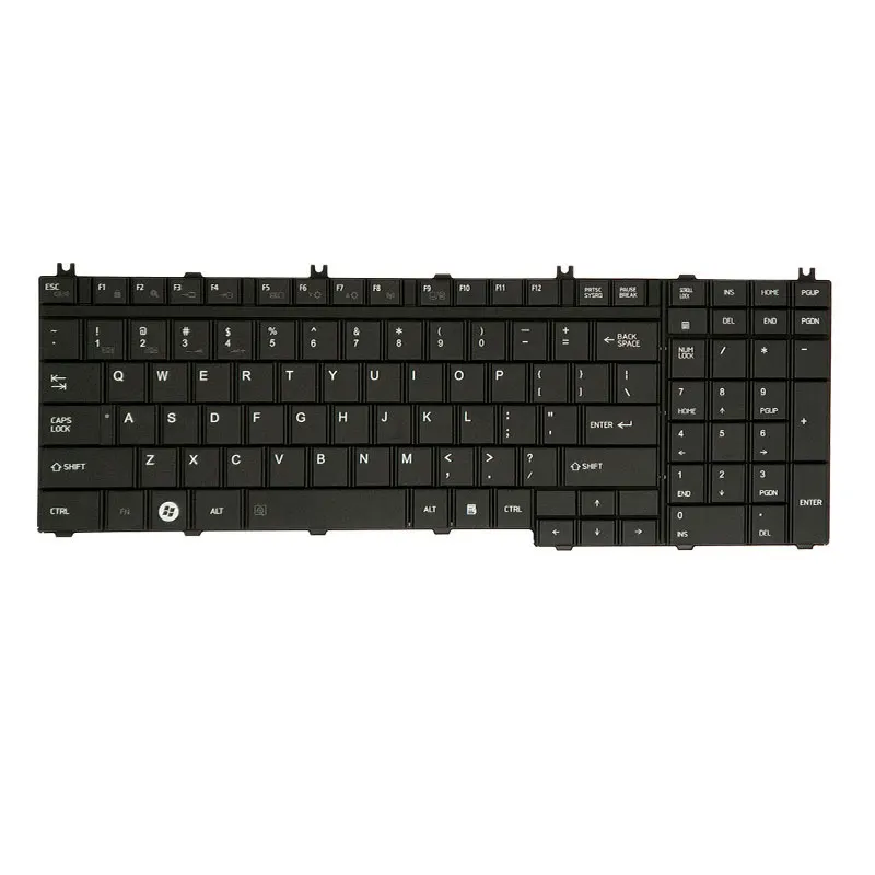 Pengganti Keyboard Laptop Baru untuk Toshiba Dynabook Satellite B552/F Pro S850 Series Keyboard US Hitam