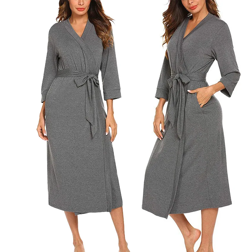 Large Size Cotton Bath Robe Women’s Casual Spring Autumn Sleepwear Woman Home Wear Bathrobe Long Sleeve Cotton Shower Clothing