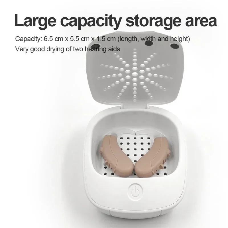 Electric Hearing Aid Dryer Box Case Sound Amplifier Moisture Remover Hearing Aid Dehumidifier Portable Headphone Drying Tool