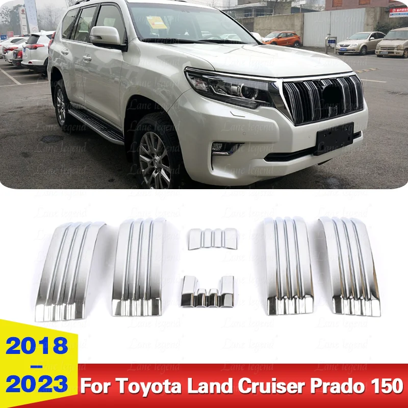 

Для Toyota Land Cruiser Prado 150 2018 2019 2020 2021 2022 2023 ABS хромированная накладка на переднюю решетку, аксессуары для стайлинга автомобилей