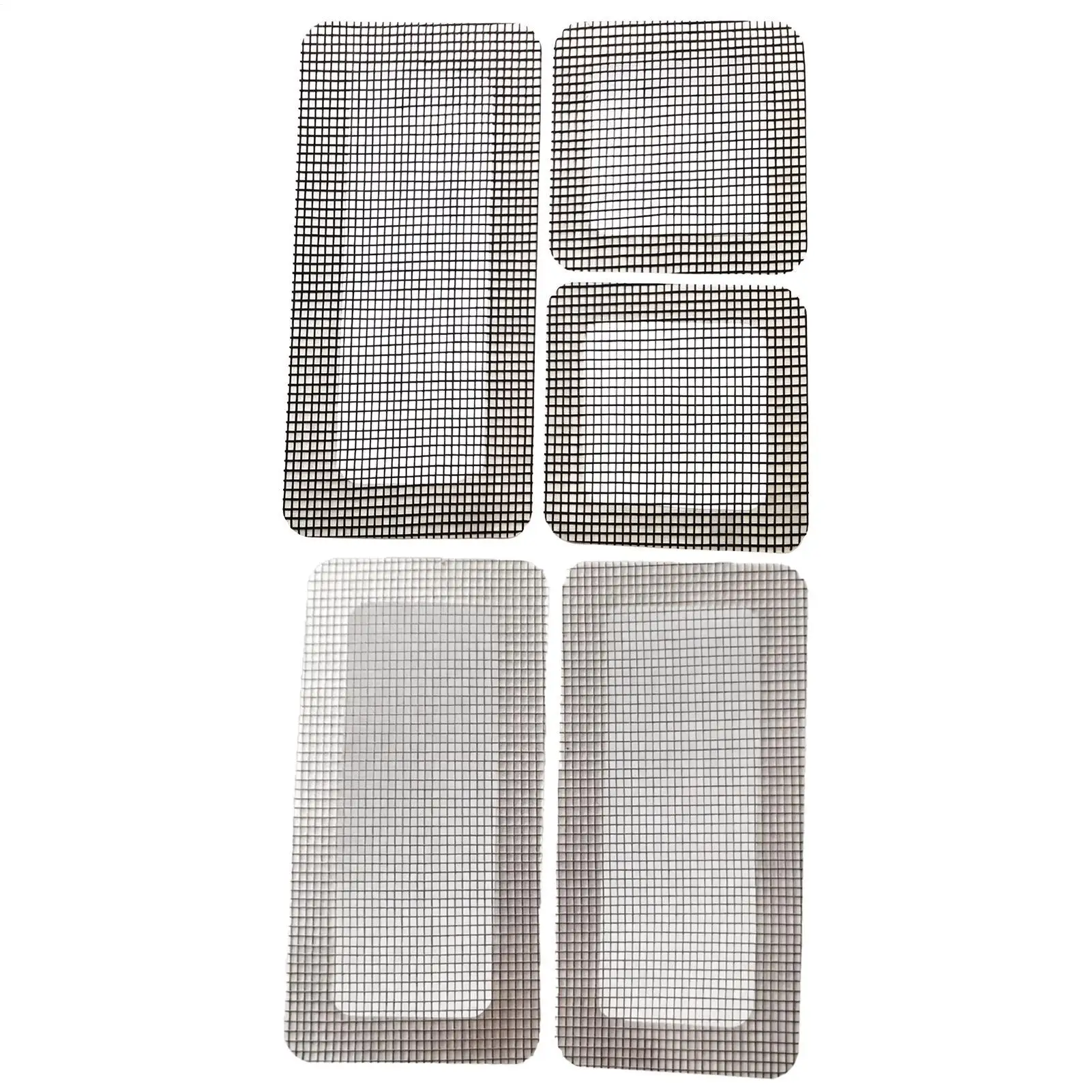 10 Pieces Screen Door Repair Tape Window Mesh Repair Tape Self-Adhesive DIY Protector Strip for Holes Damage Mesh Repair