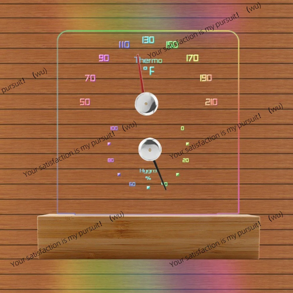 2in1 Sauna Thermometer Hygrometer with LED Light for Accurate Temperature and Humidity Monitoring in Sauna Rooms