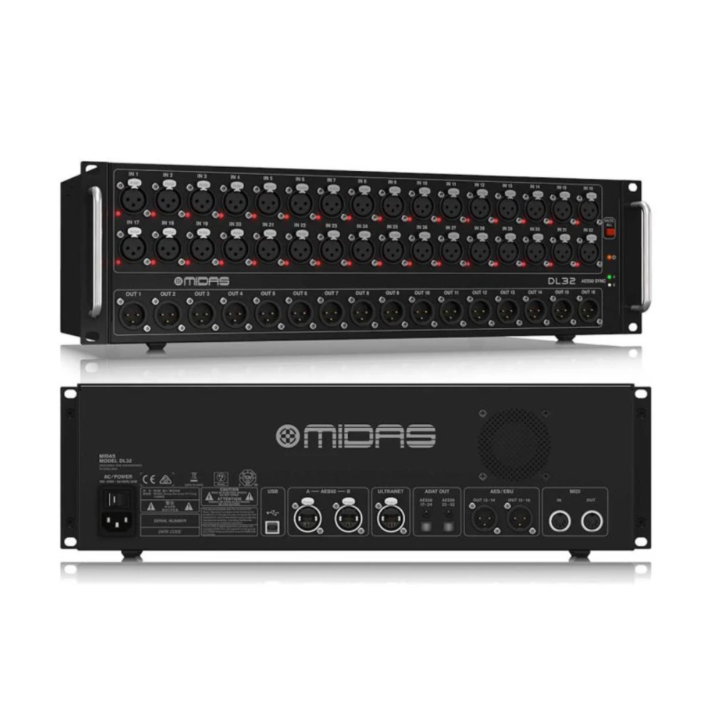 صندوق مسرح Midas DL32 Digital Snake 32 مدخلًا لنظام صوت مزج الصوت الاحترافي للعرض المباشر