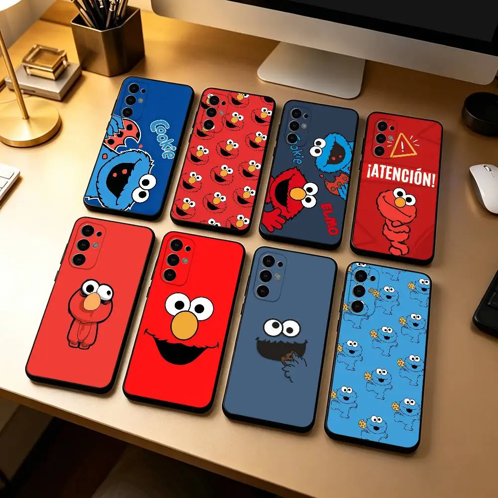 

E-ElmoS R-Red C-CookiE Phone Case Black Silicone Soft For Samsung S25,S24,S21,S22,S23,S30,Ultra,S20,Plus,Fe,Lite