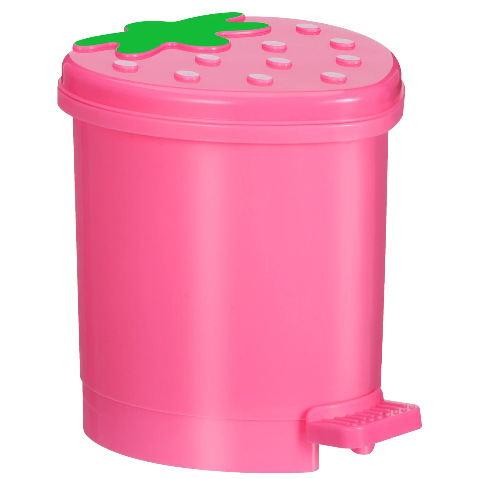 

Desktop Trash Can Small Pink Heart Shaped Bin Lid for Kitchen Office Lightweight PP Material Waste Container Storage