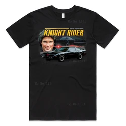 Knight Rider T-Shirt Men Cotton Tee Funny 80s Tv Show David Hasselhoff Kitt Vintage Dad