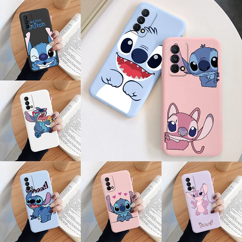 Case For Realme GT Master Edition Back Cover Cute Love Stitch Protect Soft Cover Cartoon Funda For Oppo Realme Q3 Pro Carnival