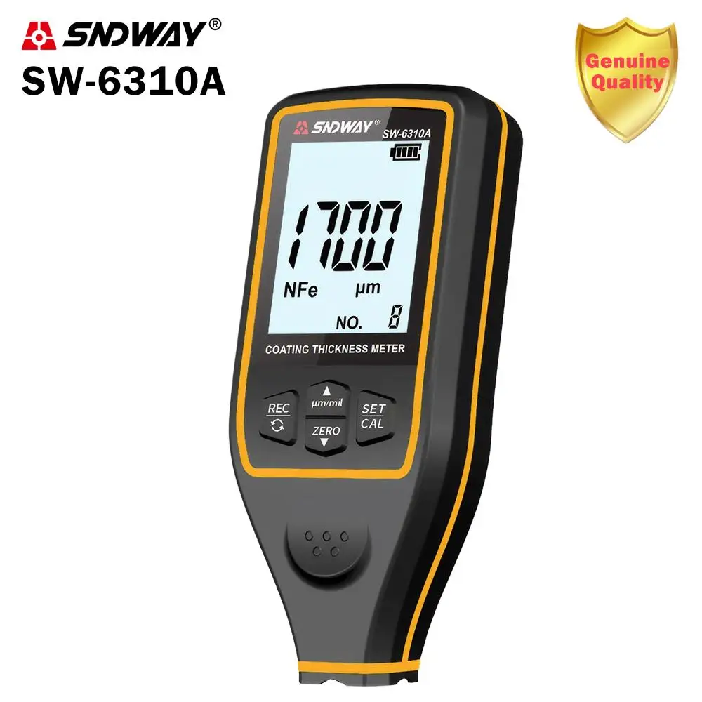 

SNDWAY Coating Thickness Gauge Coating Micro Meter Paint Tools For Cars SW-6310A 0.1um/0-1700 FE/NFE Paint Film Thickness Tester