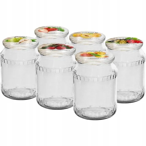 Glazen pot voor conserven met schroefdop 720 ml 6 stuks