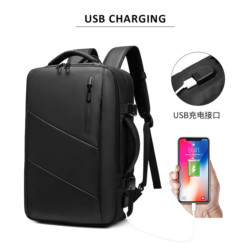 Imagem -06 - Grande Capacidade Mochila de Negócios com Porta de Carregamento Usb para Homens e Mulheres Laptop Bolsa Mochilas de Viagem 17