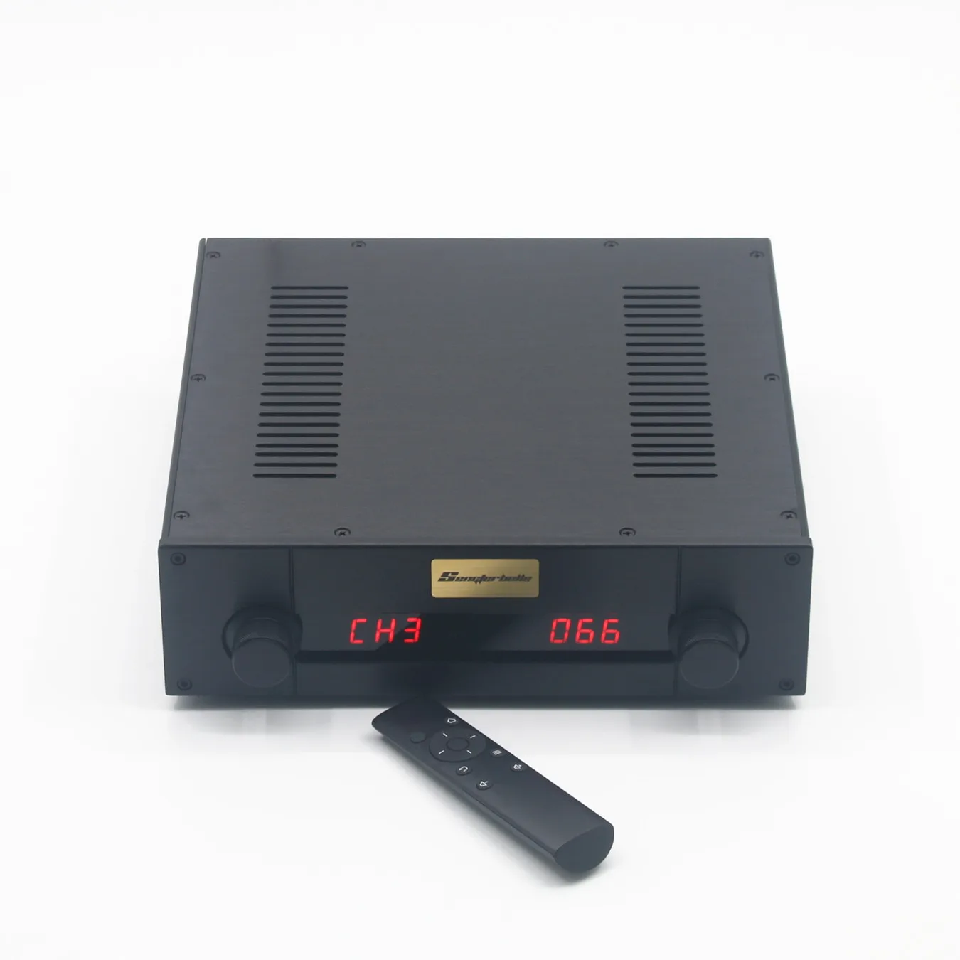 HiFi SENGTERBELLE Upgraded JC2 Stereo Audio Preamplifier Remote Relay Volume Preamp Base On Mark JC-2 Circuit