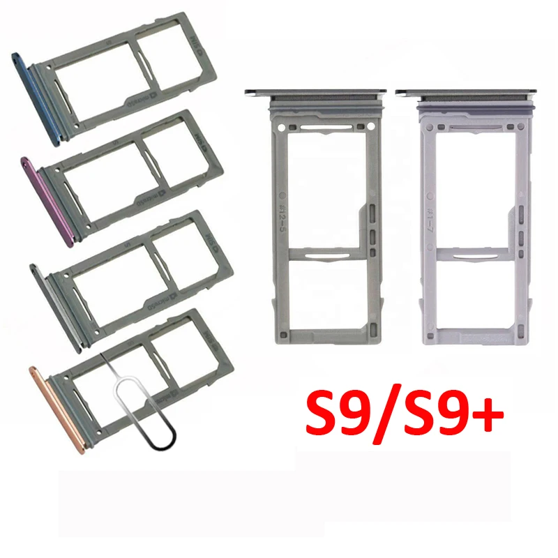 

For Samsung Galaxy S9 G960 G960F S9 Plus G965 G965F Phone Housing New SIM Card Adapter And Micro SD Card Tray Holder