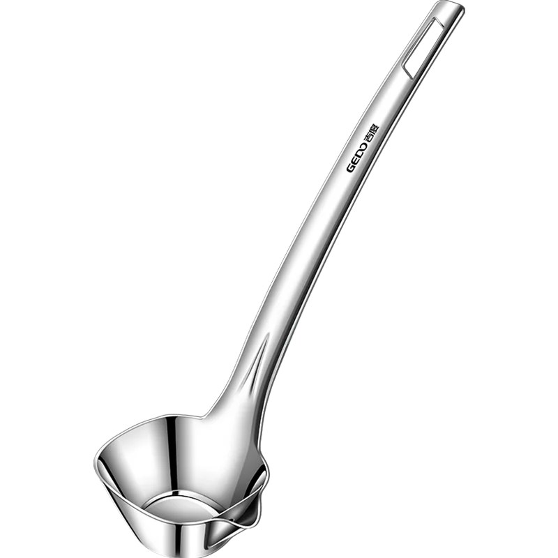 

LFGB Certification 316L Stainless Steel Oil Separating Spoon 1.36mm Thickness Material Soup Ladle Reflective Surface Tableware