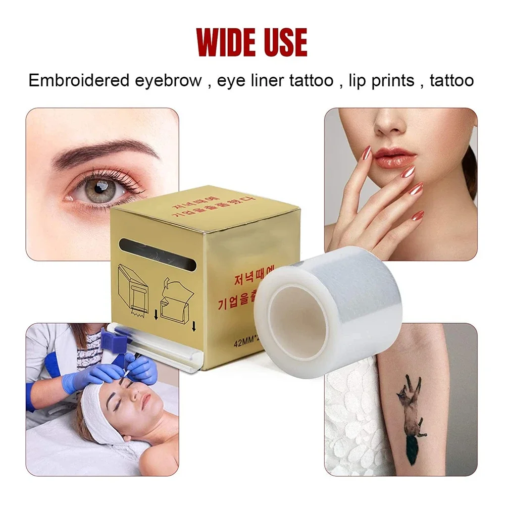 1 Roll  Disposable Eyebrow Tattoo Plastic Wrap with Microblading Preservative Film for  Lips Tattoos Brow Lamination Lash Lift