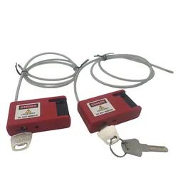 1PCS Adjustable Cable Safety Padlock Plastic Coated Steel Shackle Lock Lockout Tagout