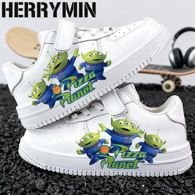 

Popular Eyed Alien Toy Story Children shoes boys girls Waterproof PU leather High Quality Slip-resistant Parent child shoes Gift