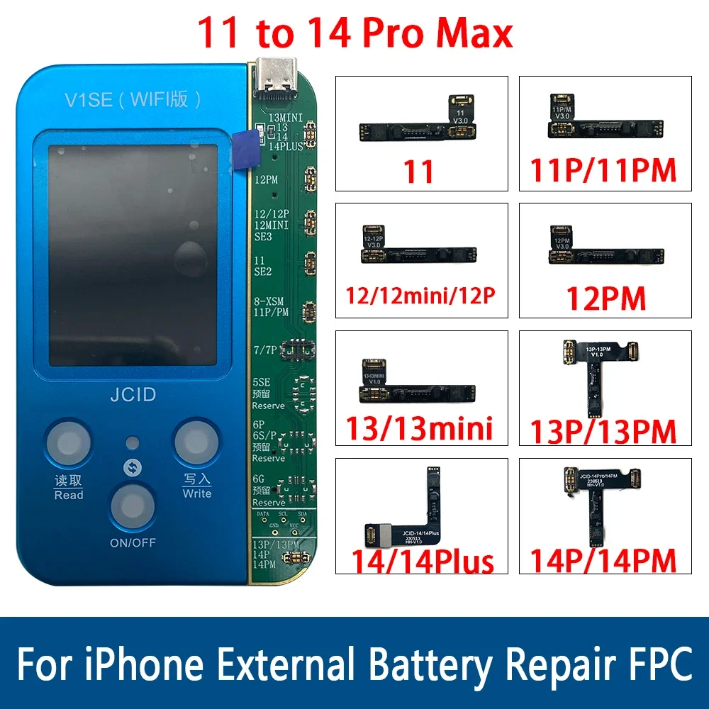 JCID JC Smart Programmer V1SE Battery Repair Flex FPC For iPhone 11 12 13 14 Pro Max External Battery Flex Replacement Cable