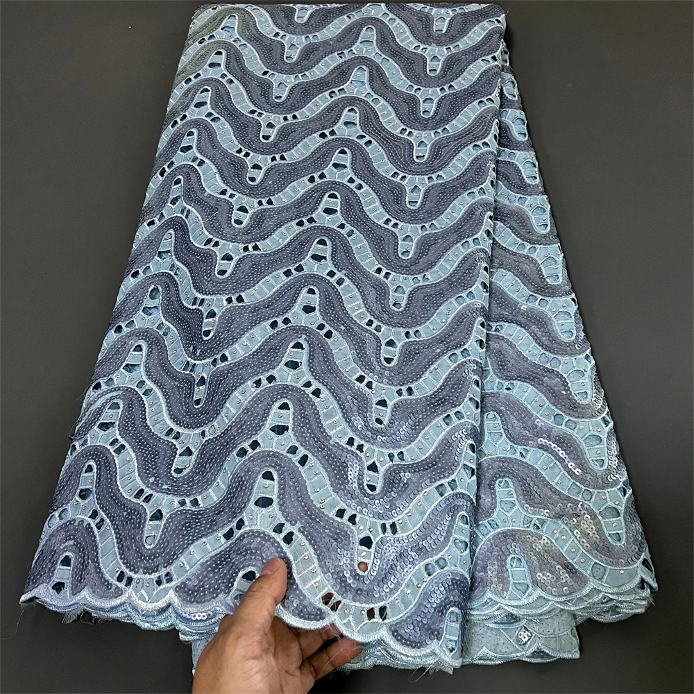 

2025 Высокое качество африканский нигерийский тюль кружевная ткань органза вышивка гипюровое вечернее платье парчовое жаккардовое свадебное платье 5 ярдов