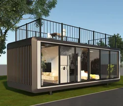 Prefab Family Container IOT Tiny Mobile Home Luxury Prefabricated  Space capsule carbin House Smart Home alarm kit