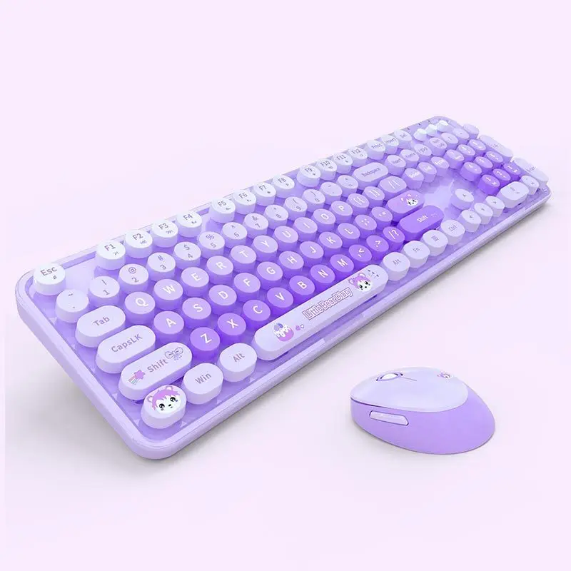 Mofii Skyscraper Keyboard and Mouse Set High Beauty Wireless Mouse Keyboard Office Games Light Entertainment Sweet Mixed Color