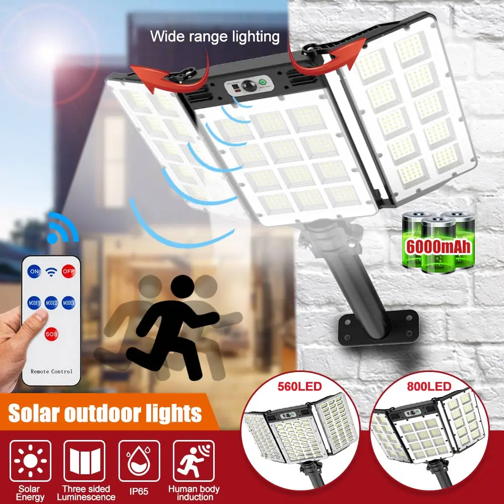 New Arrivals Solar Power Outdoor Home Courtyard Human Sensing Wall Lamp