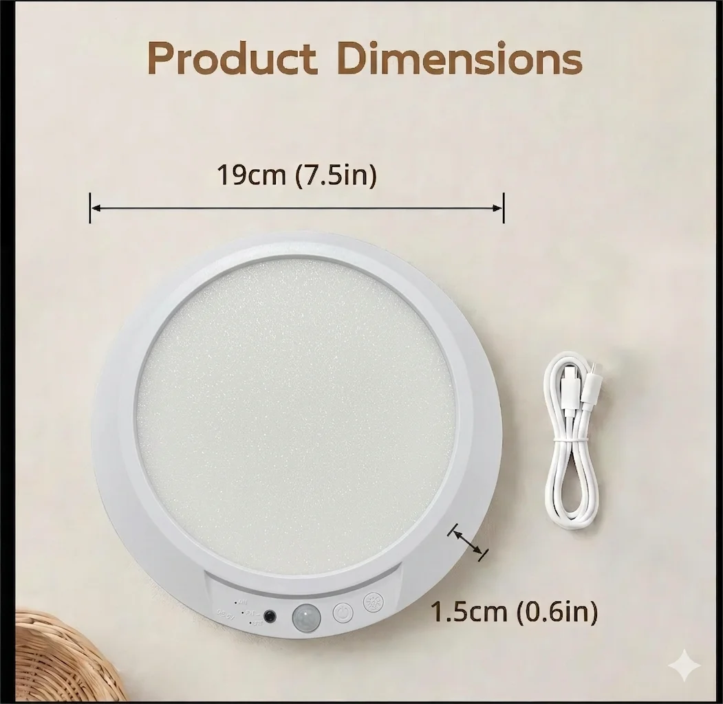 Upgraded Motion Sensor Ceiling Light USB-C Rechargeable Magnetic Lamp Remote LED Night Light For Kitchen Coatroom